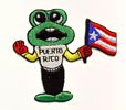 Coqui con Bandera de Puerto Rico, Bandera